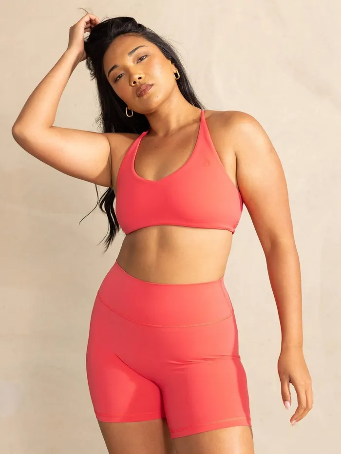 NKD Embody Sports Crop 8211 Neon Salmon Women Ryderwear Sports Bras