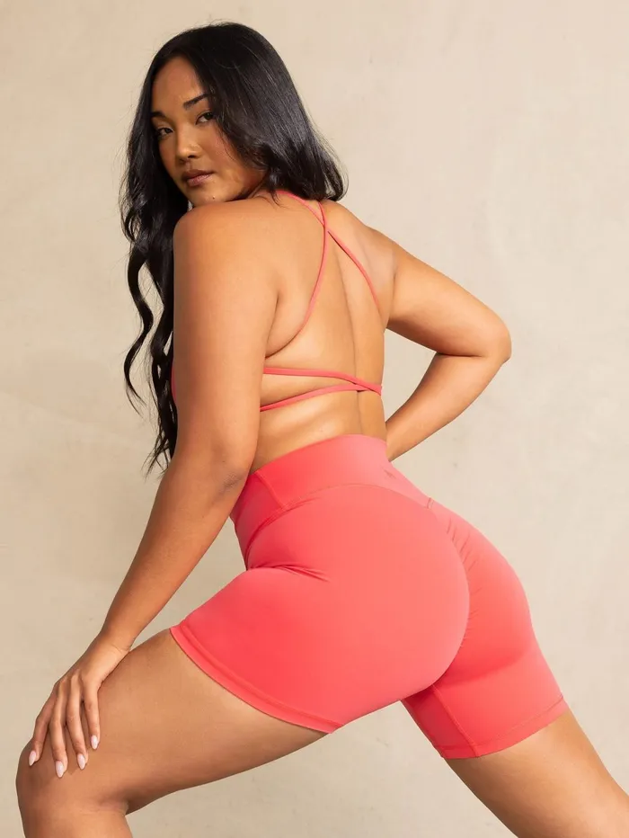 NKD Embody Sports Crop 8211 Neon Salmon Women Ryderwear Sports Bras