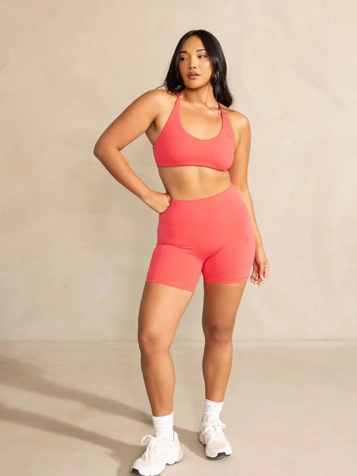 NKD Embody Sports Crop 8211 Neon Salmon Women Ryderwear Sports Bras