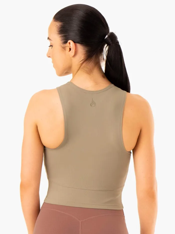 NKD Refine Tank 8211 Khaki Women Ryderwear Tops