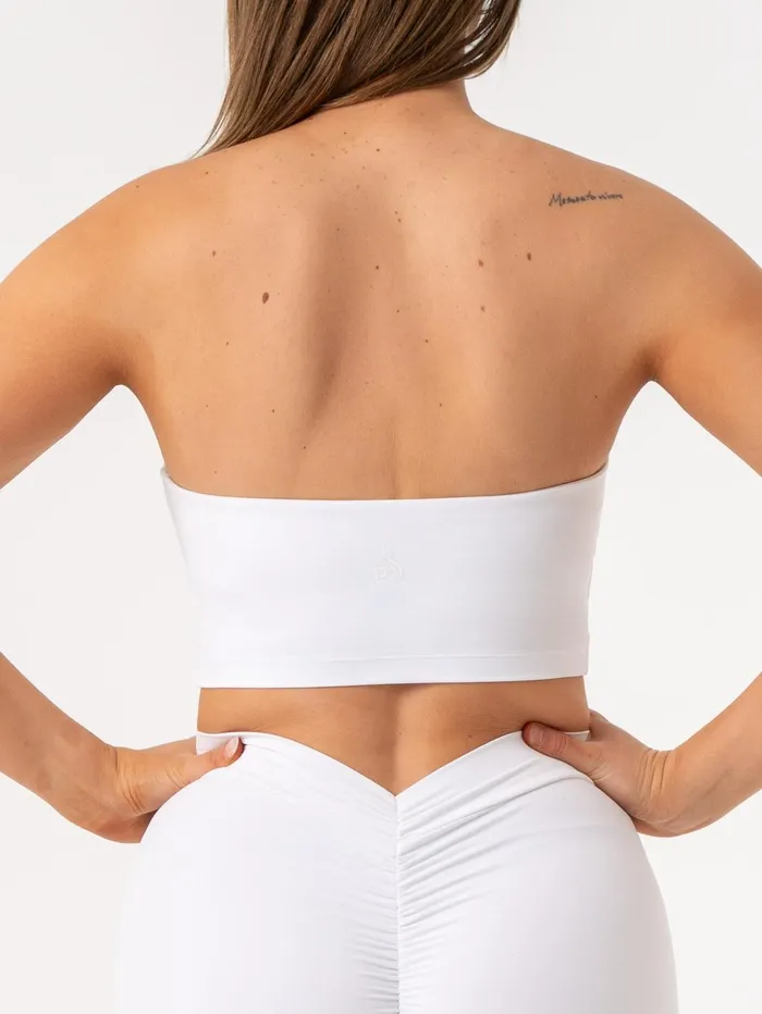 NKD Strapless Tank Bra 8211 White Women Ryderwear Sports Bras