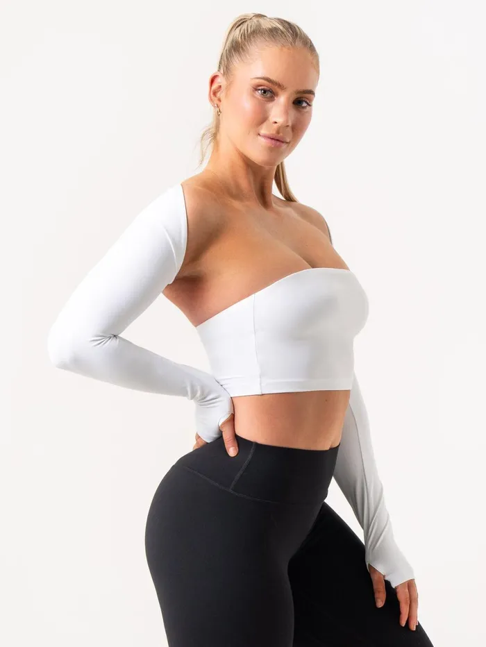 NKD Strapless Tank Bra 8211 White Women Ryderwear Sports Bras