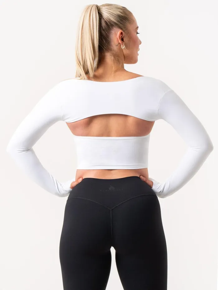 NKD Strapless Tank Bra 8211 White Women Ryderwear Sports Bras