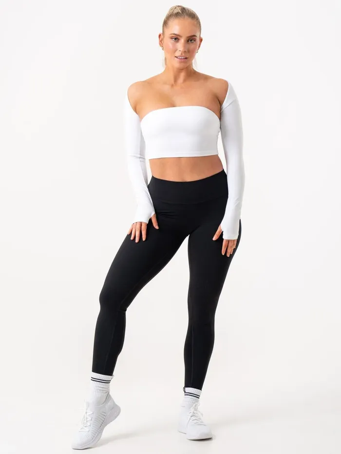 NKD Strapless Tank Bra 8211 White Women Ryderwear Sports Bras