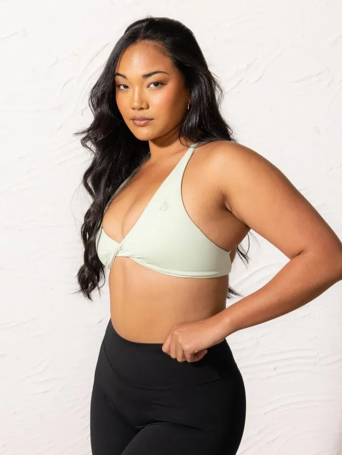 NKD Twist Sports Bra 8211 Cucumber Women Ryderwear Sports Bras