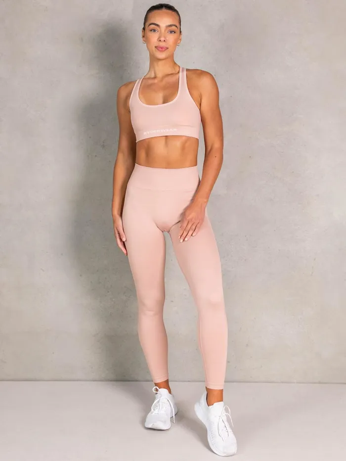 NRG Seamless Scoop Neck Sports Bra 8211 Biscotti Women Ryderwear Sports Bras