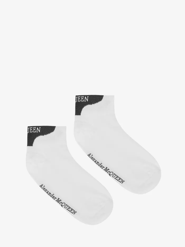 Other Accessories Women Alexander McQueen Alexander Mcqueen Ankle Socks Blackwhite
