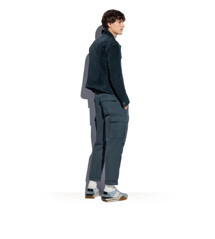 Outerwear Men TOM FORD CASHMERE SUEDE WESTERN JACKET Petrol Outerwear Men TOM FORD CASHMERE SUEDE WESTERN JACKET Petrol