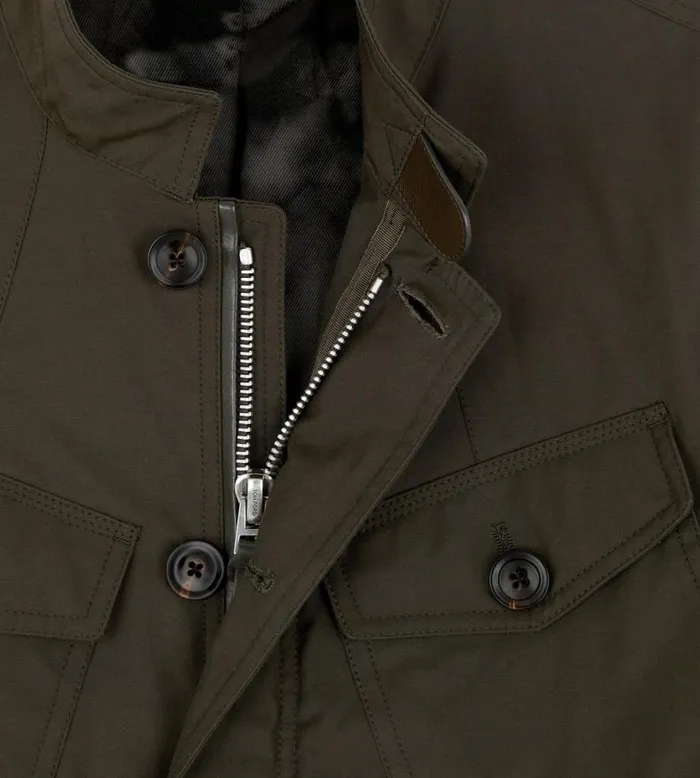 Outerwear Men TOM FORD TECHNICAL CANVAS TAILORED MILITARY JACKET Dark Olive Outerwear Men TOM FORD TECHNICAL CANVAS TAILORED MILITARY JACKET Dark Olive