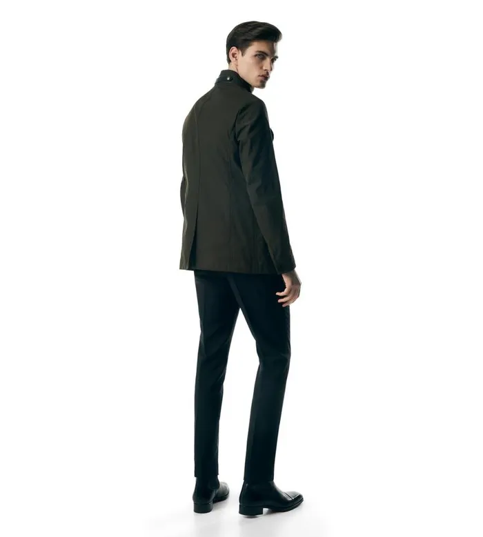 Outerwear Men TOM FORD TECHNICAL CANVAS TAILORED MILITARY JACKET Dark Olive Outerwear Men TOM FORD TECHNICAL CANVAS TAILORED MILITARY JACKET Dark Olive