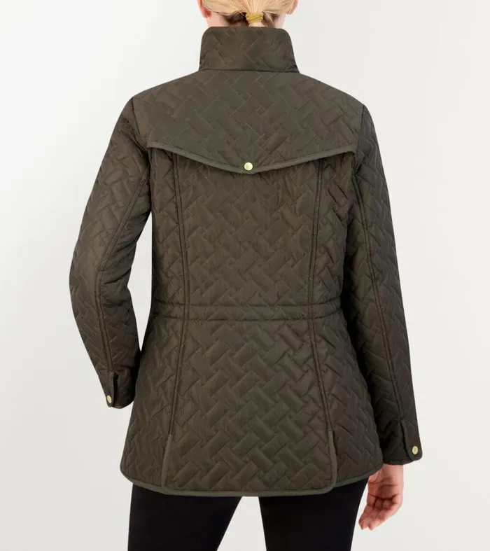 Outerwear Women Cole Haan Signature Quilted Classic Jacket Olive