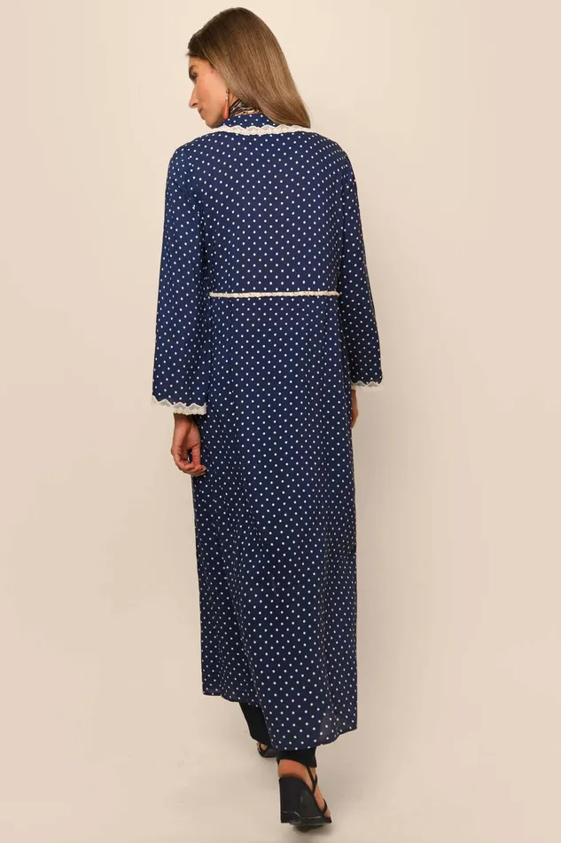 Outerwear Women RIXO Mallory Polka Dot Navy Outerwear Women RIXO Mallory Polka Dot Navy