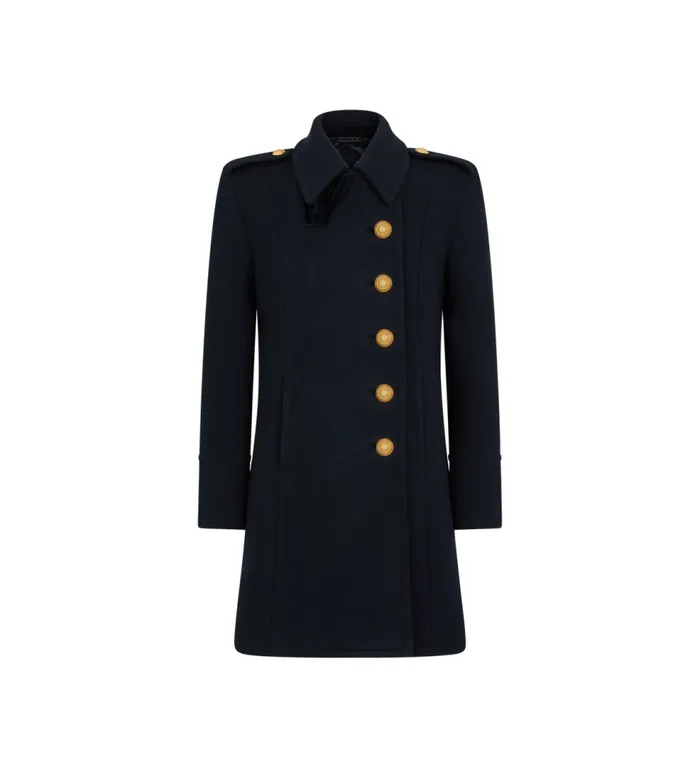 Outerwear Women TOM FORD WOOL CASHMERE DUFFLE ASYMMETRIC PEACOAT