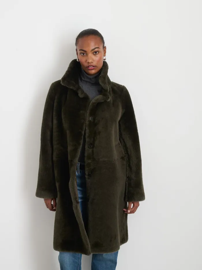 Owen Barry Shearling Dorset Coat Women Alex Mill Jackets Outerwear
