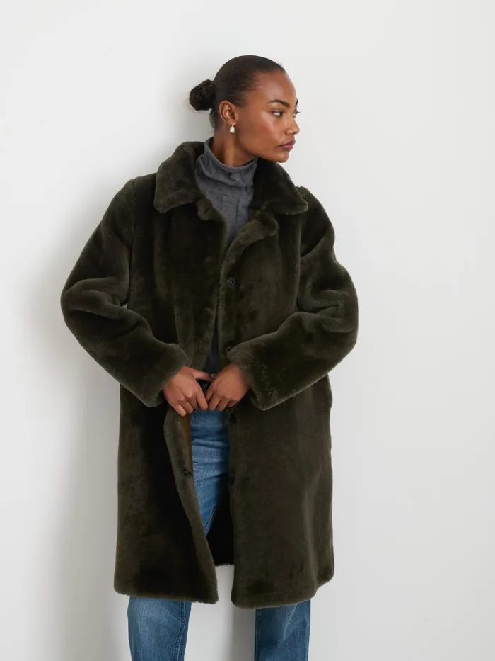 Owen Barry Shearling Dorset Coat Women Alex Mill Jackets Outerwear