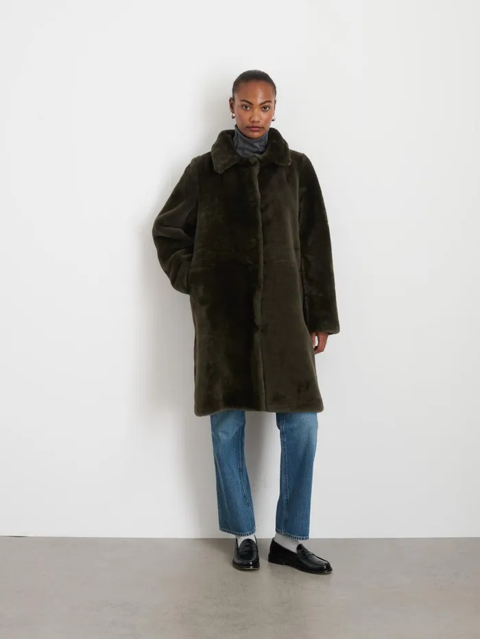 Owen Barry Shearling Dorset Coat Women Alex Mill Jackets Outerwear