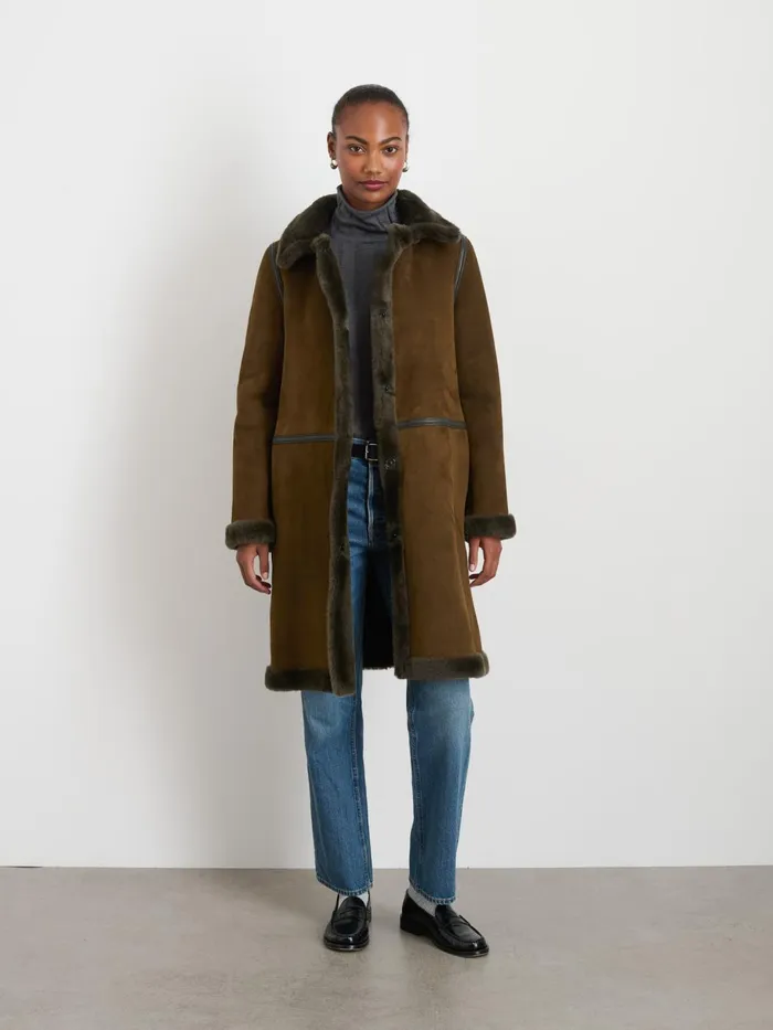 Owen Barry Shearling Dorset Coat Women Alex Mill Jackets Outerwear
