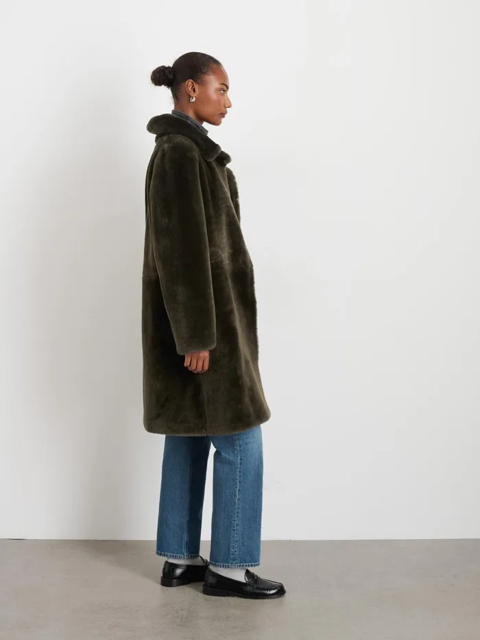 Owen Barry Shearling Dorset Coat Women Alex Mill Jackets Outerwear