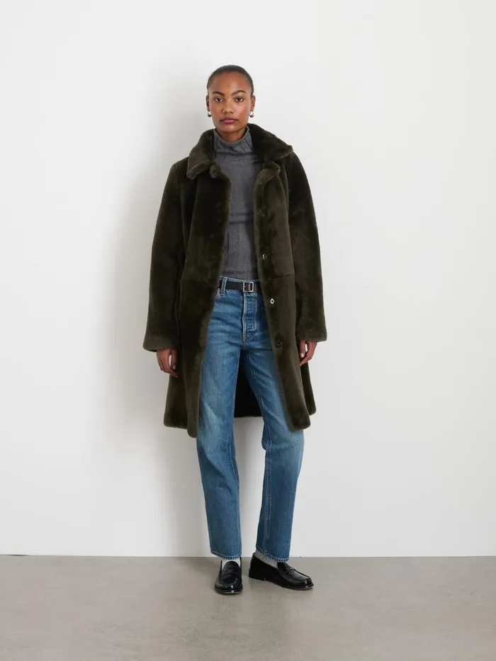 Owen Barry Shearling Dorset Coat Women Alex Mill Jackets Outerwear