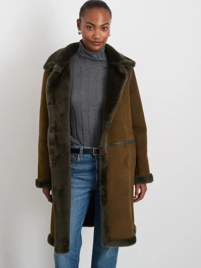 Owen Barry Shearling Dorset Coat Women Alex Mill Jackets Outerwear