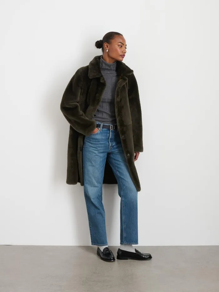 Owen Barry Shearling Dorset Coat Women Alex Mill Jackets Outerwear