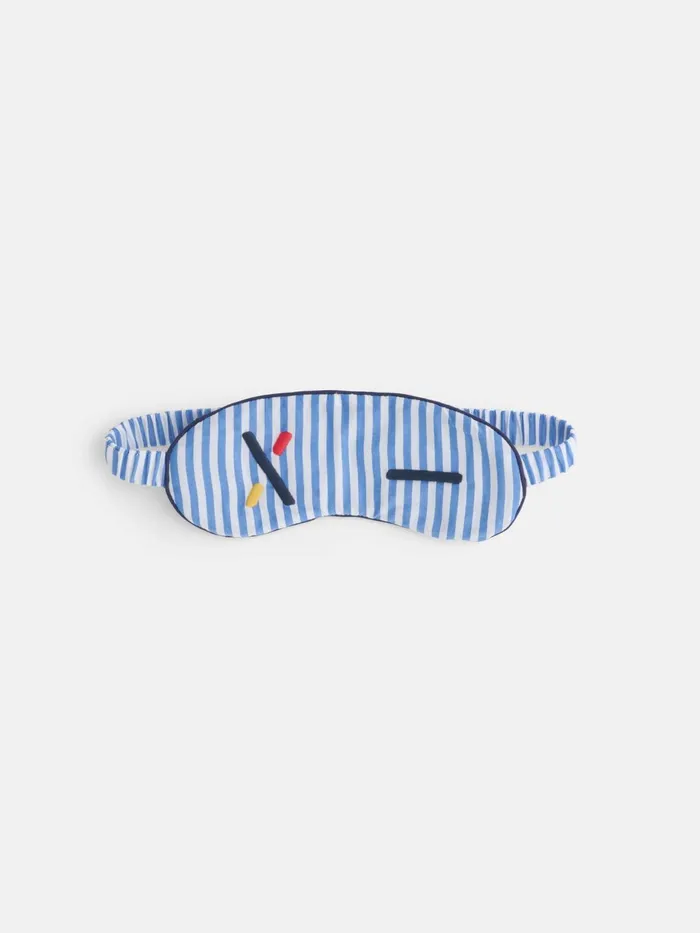 P039jimmies Sleep Mask In Stripe Classic Blue Stripe Men Alex Mill Pajamas Slippers