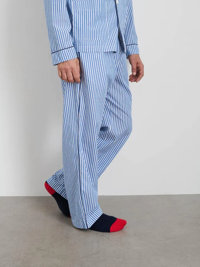 P039jimmies Sleep Pant In Stripe Blue Stripe Women Alex Mill Pajamas Slippers