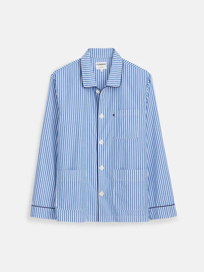 P039jimmies Sleep Shirt In Stripe Blue Stripe Women Alex Mill Pajamas Slippers