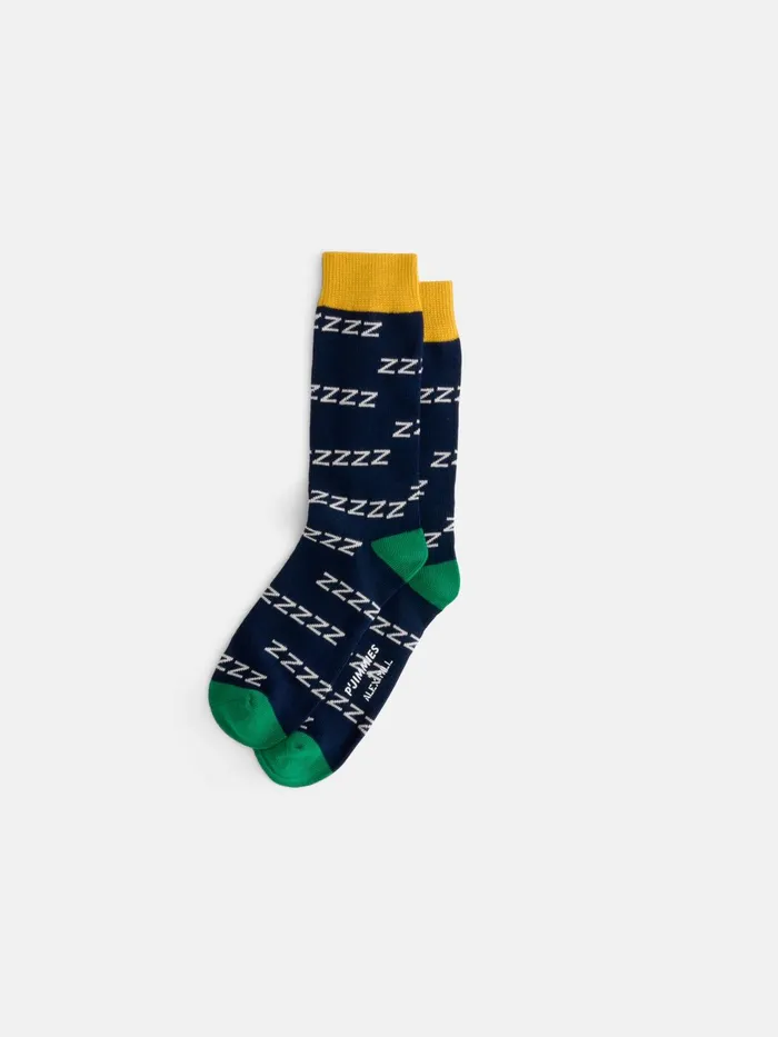 P039jimmies Zzzzz Socks Navy Men Alex Mill Pajamas Slippers