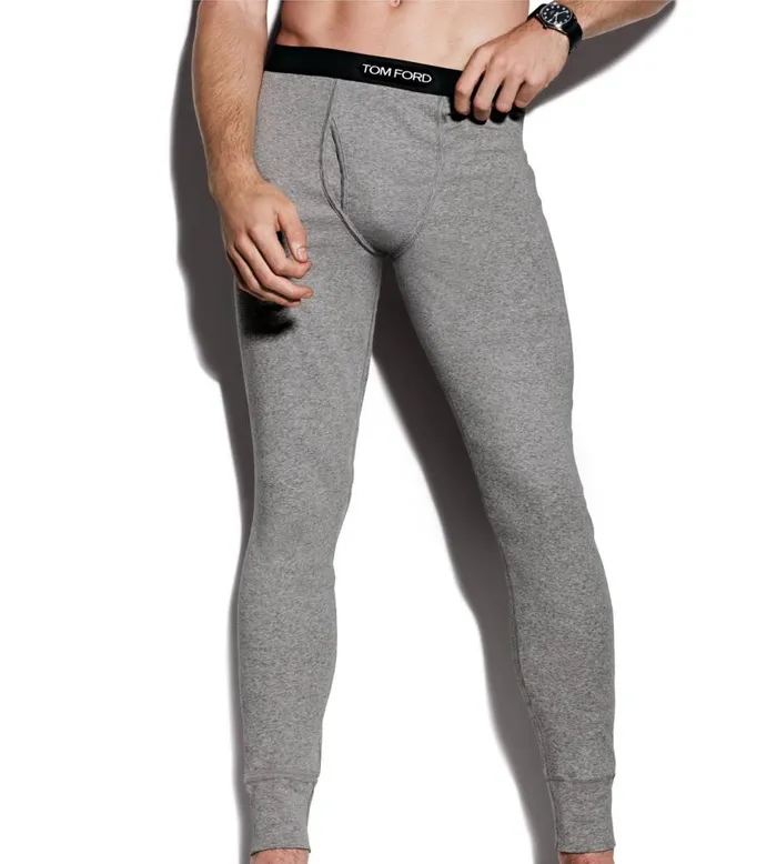 Pajama Pants and Long Johns Men TOM FORD COTTON LONG JOHNS Grey Pajama Pants and Long Johns Men TOM FORD COTTON LONG JOHNS Grey