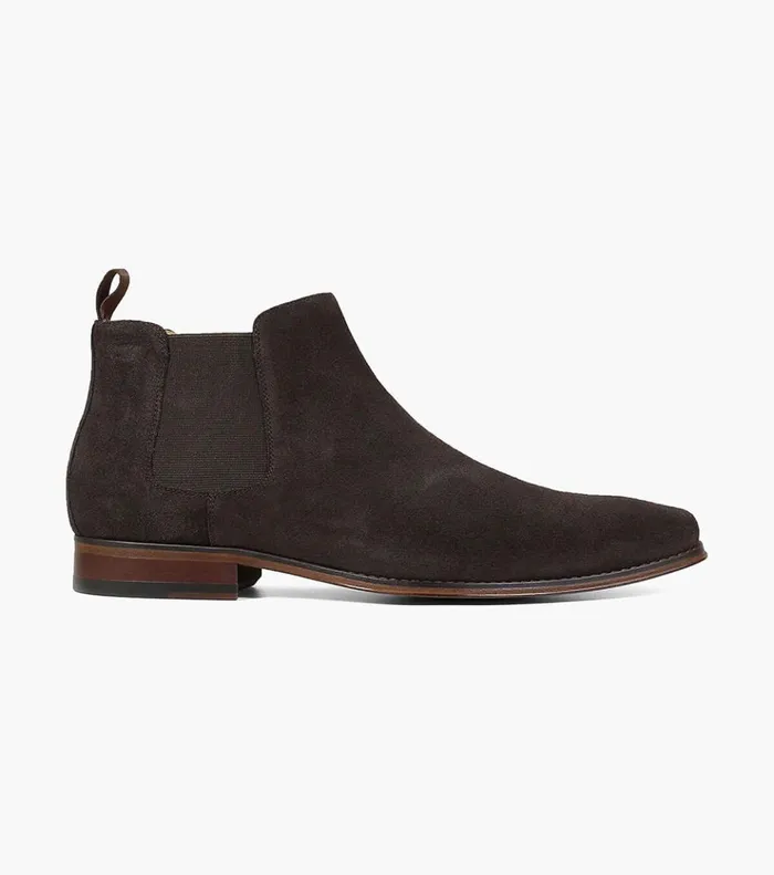 Palermo Plain Toe Gore Boot Brown Suede Men Florsheim Dress Shoes