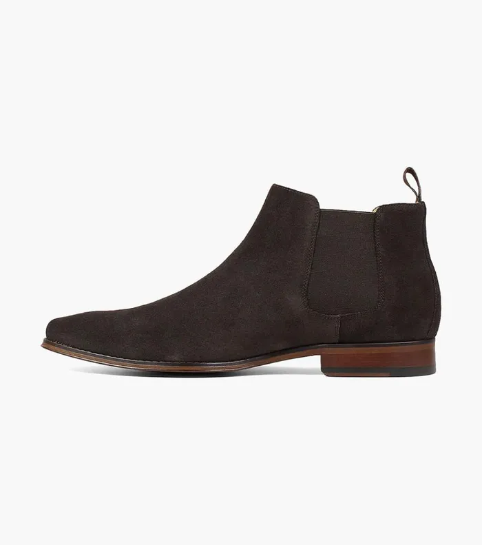 Palermo Plain Toe Gore Boot Brown Suede Men Florsheim Dress Shoes