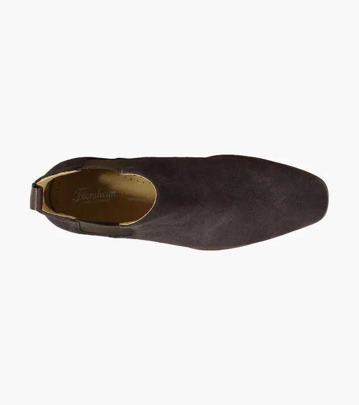 Palermo Plain Toe Gore Boot Brown Suede Men Florsheim Dress Shoes