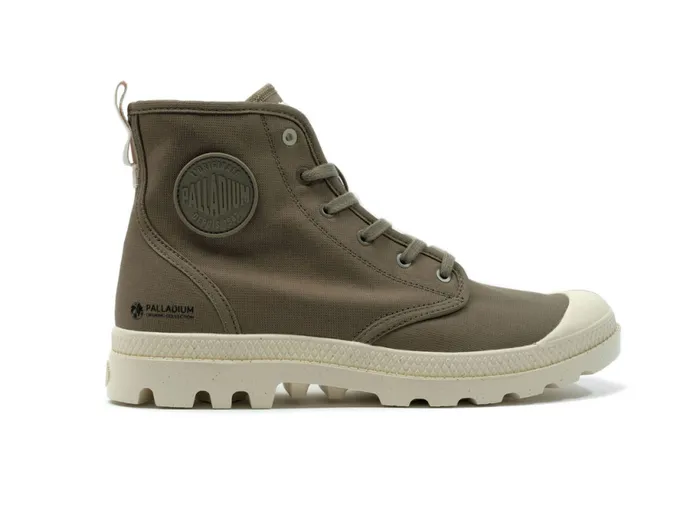 PALLADIUM PAMPA HI ZIP ORGANIC Dusky Green Kids Boots
