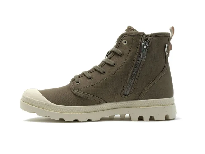 PALLADIUM PAMPA HI ZIP ORGANIC Dusky Green Kids Boots PALLADIUM PAMPA HI ZIP ORGANIC Dusky Green Kids Boots