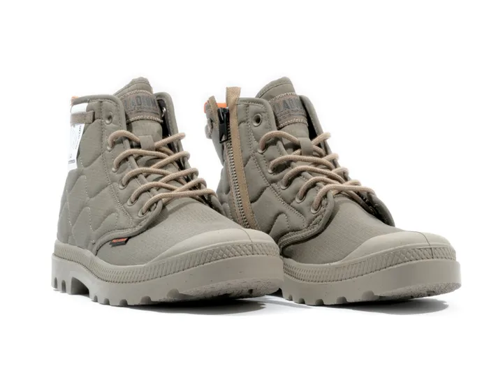 PALLADIUM PAMPA REQUILTED Military Olive Kids Boots PALLADIUM PAMPA REQUILTED Military Olive Kids Boots