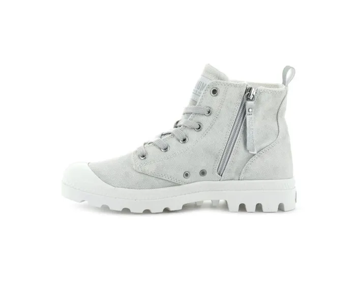 PALLADIUM PAMPA ZIP DESERTWASH Star White Women Boots PALLADIUM PAMPA ZIP DESERTWASH Star White Women Boots