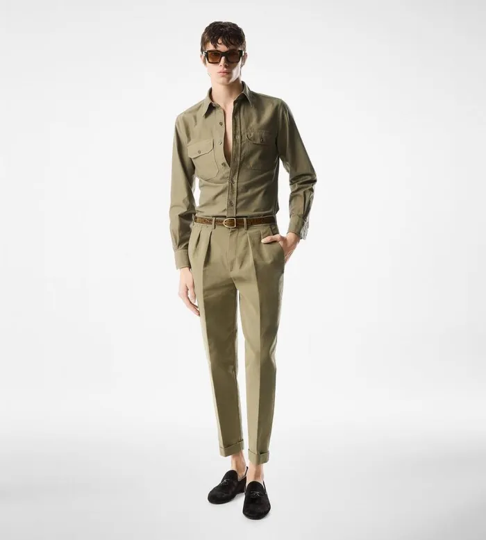 Pants and Shorts Men TOM FORD COTTON SATIN SEMI SARTORIAL PANT Pants and Shorts Men TOM FORD COTTON SATIN SEMI SARTORIAL PANT