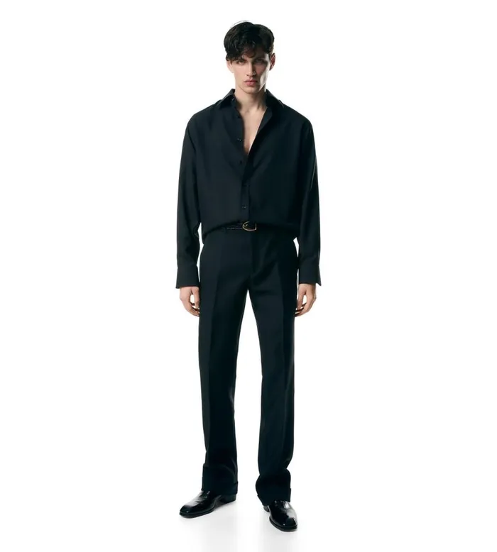 Pants and Shorts Men TOM FORD ORGANZA SILK POPLIN ATTICUS TROUSER Black Pants and Shorts Men TOM FORD ORGANZA SILK POPLIN ATTICUS TROUSER Black