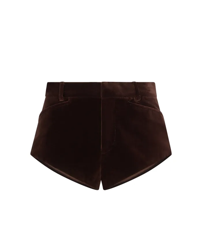 Pants and Shorts Women TOM FORD COTTON VELVET MINI SHORTS
