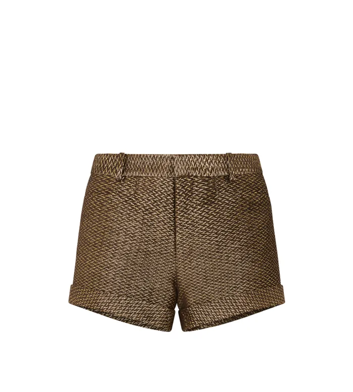 Pants and Shorts Women TOM FORD METALLIC SILK BLEND BOUCLE039 TAILORED SHORTS Multi Olive