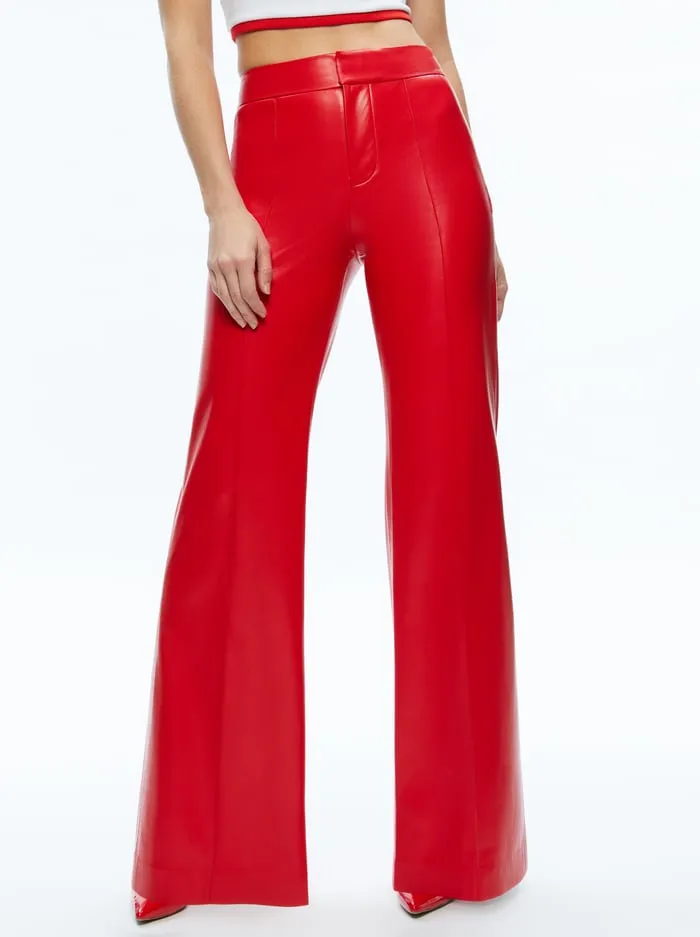 Pants Women Alice Olivia Dylan Vegan Pant Bright Ruby