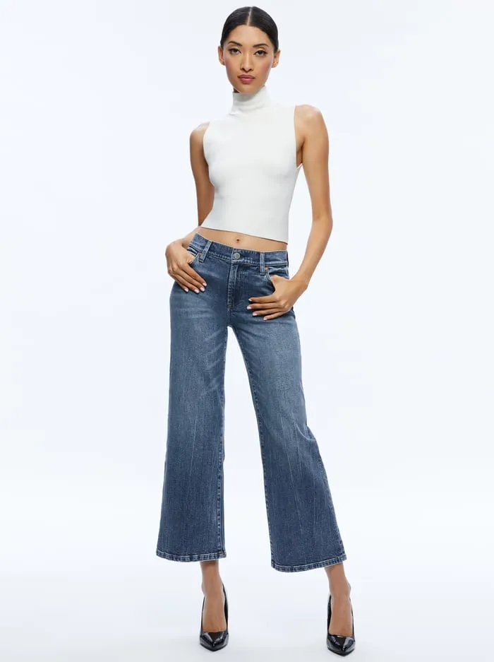 Pants Women Alice Olivia Roxie Jean Brooklyn Blue
