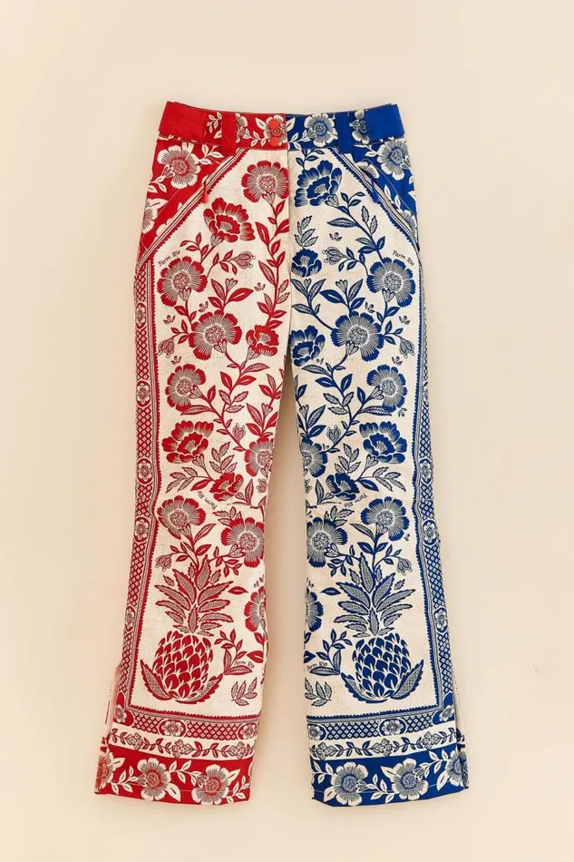 Pants Women FARM Rio Mixed Pineapple Garden Ski Pants