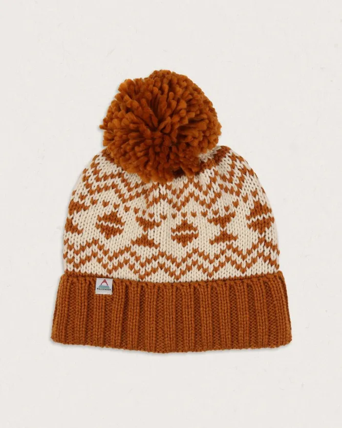 Passenger Beanies WomenMen West Coast Recycled Bobble Hat Glazed Ginger Glazed Ginger