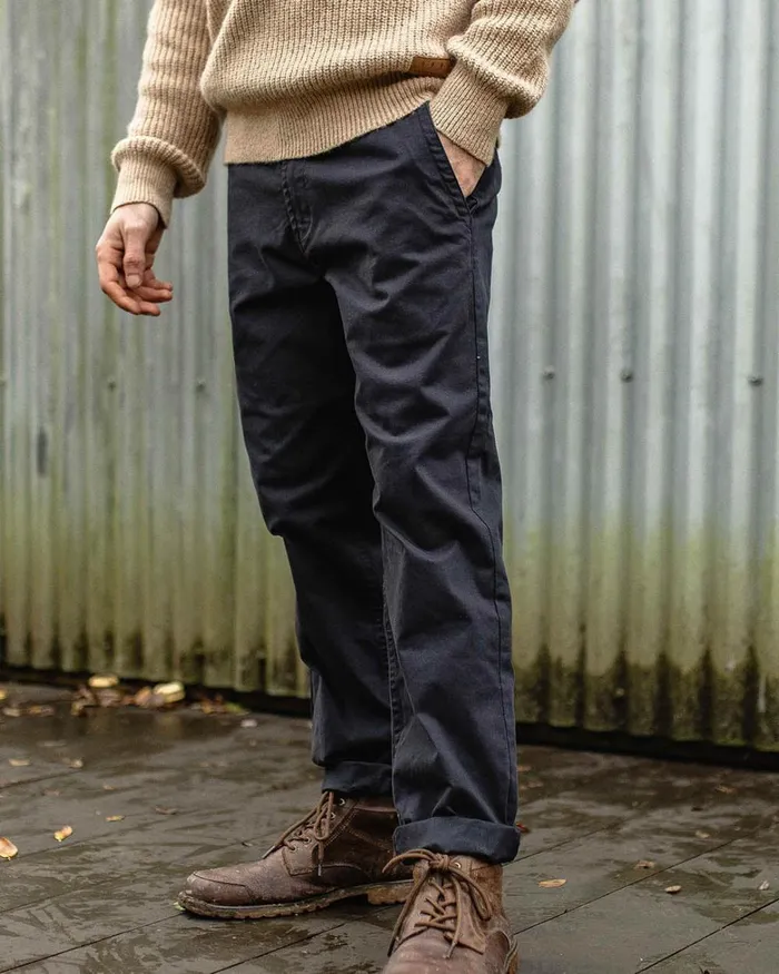Passenger Bottoms Men 365 Organic Cotton Trouser Faded Black Faded Black