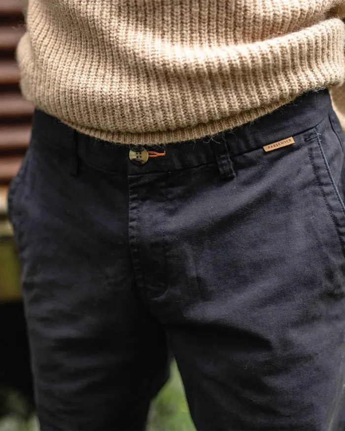 Passenger Bottoms Men 365 Organic Cotton Trouser Faded Black Faded Black