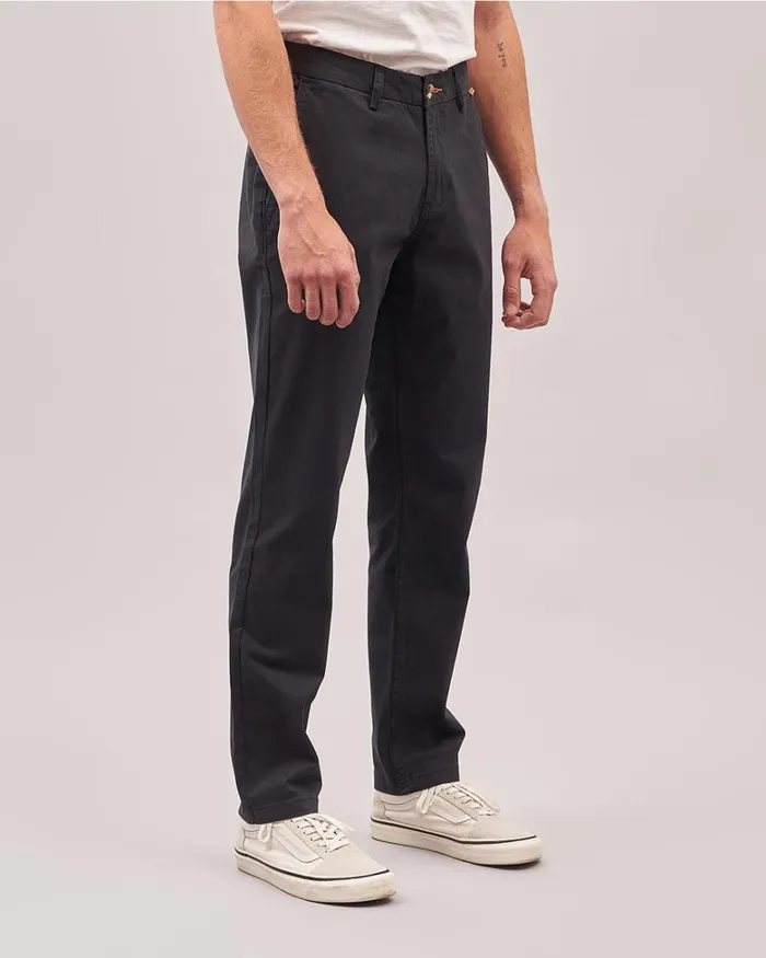 Passenger Bottoms Men 365 Organic Cotton Trouser Faded Black Faded Black
