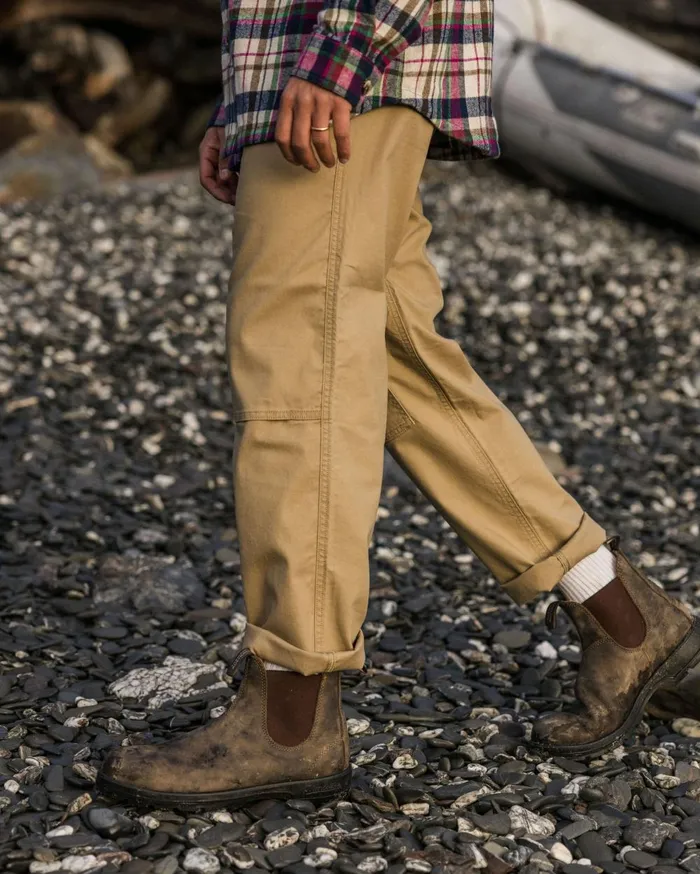 Passenger Bottoms Men Vantage Organic Cotton Canvas Trouser Biscuit Biscuit