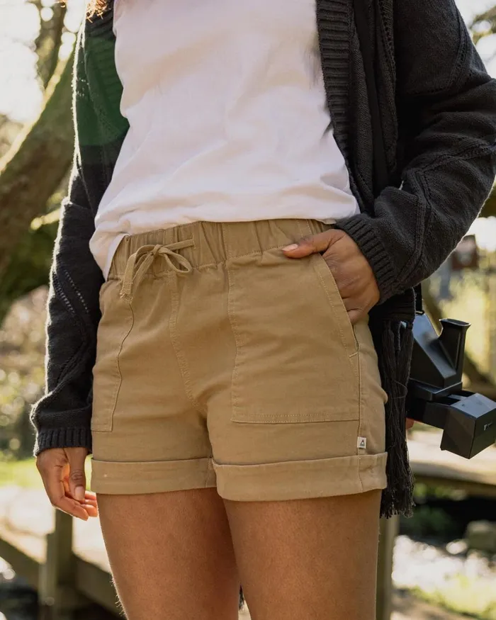 Passenger Bottoms Women Carriso Organic Cotton Shorts Biscuit Biscuit